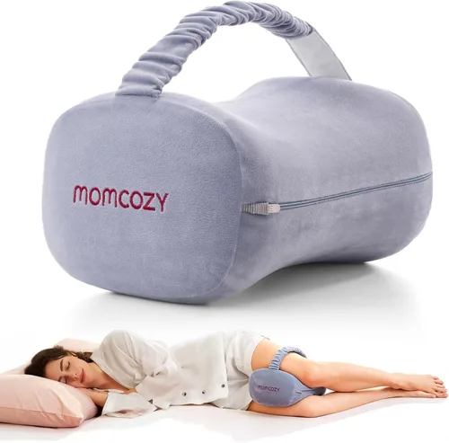 Miniatura 11 de Momcozy Almohada de rodilla para dormir de lado, espuma viscoelástica suave y diseño sin pellizcos, alivia el dolor de rodilla, piernas y ciática