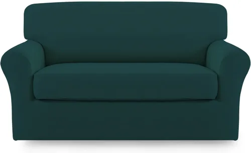 Miniatura 45 de Easy-Going Funda de Sofá Elástica de Microfibra de 2 Piezas – Cubierta de Sofá Suave Ajustada de Spandex, Protector de Muebles Lavable con Parte