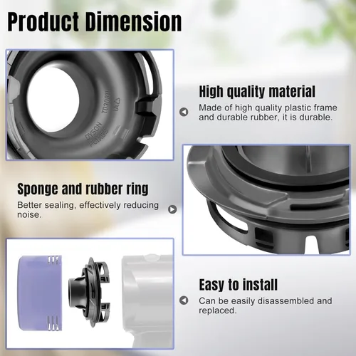 Miniatura 4 de Cubierta trasera del motor Replacemnet para Dyson V7 V8 Aspiradora Accesorios