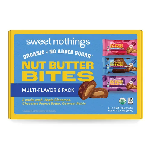 Miniatura 7 de Sweet Nothings - Paquete variado de bocadillos de mantequilla de nuez, 6 paquetes, bocadillos de dátiles rellenos de mantequilla de maní, bocados