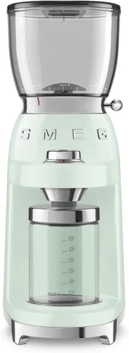 SMEG CGF11 Molinillo de café estilo retro – Molino de fresas con 30 ajustes de molienda, fresas cónicas de acero inoxidable, tolva extraíble – verde