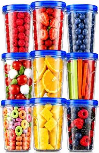 Miniatura 8 de Tafura Contenedores de almacenamiento de sopa Twist Top con tapas [16 onzas – paquete de 10 unidades] Contenedores reutilizables para congelador