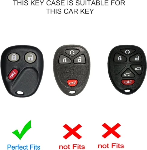 Miniatura 2 de ELOHEI Funda para llavero para Chevy, estuche de llavero suave premium compatible con 2000-2007 Chevrolet Silverado Avalanche Equinox Suburban S10