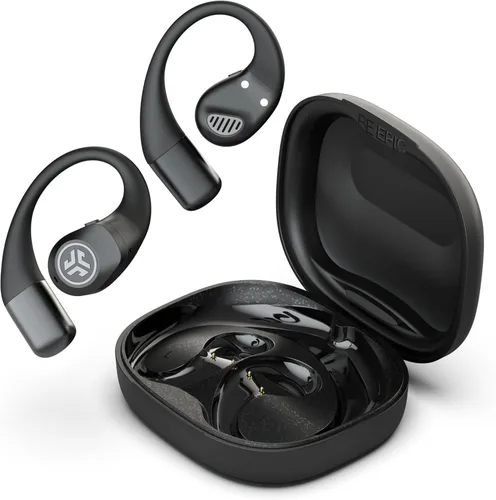 JLab Epic Open Sport Auriculares, Negro, Libertad de Audio Inalámbrico de Oído Abierto Ajuste Sin Esfuerzo, Escucha Segura, Multipunto Bluetooth,