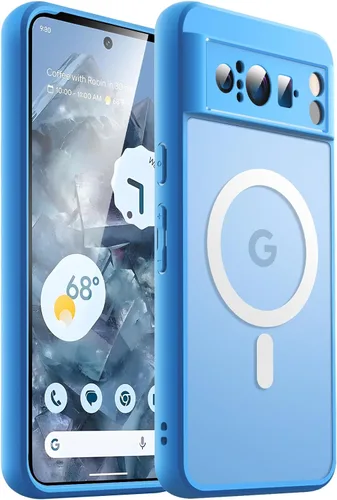 Miniatura 30 de JETech Funda magnética para Google Pixel 8 de 6.2 pulgadas 2023, compatible con MagSafe, translúcida mate trasera a prueba de golpes (Hazel)
