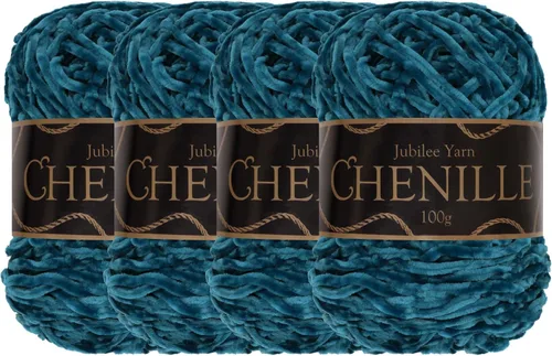 Miniatura 7 de JubileeYarn - Hilo de chenilla (3.53 oz/poliéster peinado, circonita), 1 pastel