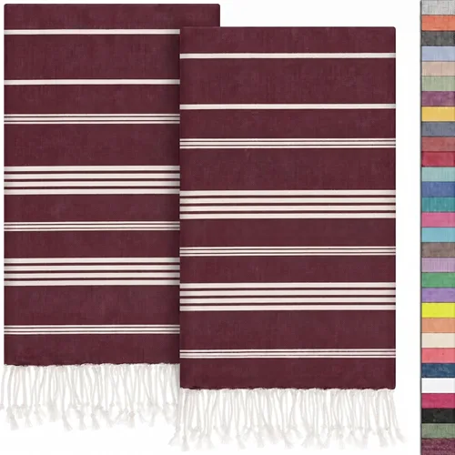 Miniatura 64 de EPHESUS TOWELS Toallas de Mano - Juego de 2 18" x 30" - Toalla de Mano Turca Decorativa para Baño, Cocina, Invitados, Cara, Cabello, Té, Paño