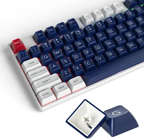 Miniatura 7 de Guffercty kred GTSP - Teclas retro de perfil ASA de 150 teclas con doble disparo PBT Keycap 75% ISO/ANSI Layout para 108 104 87 82 68 61 MX Rome