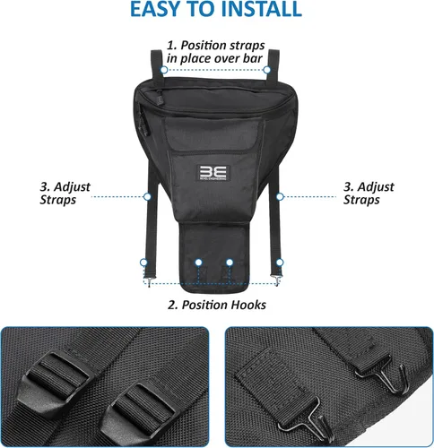 Miniatura 3 de BE BEVEL ENGINEERING Bolsa de almacenamiento, bolsa de asiento central UTV, compatible con Polaris RZR 570 800 S 900 1000 XP