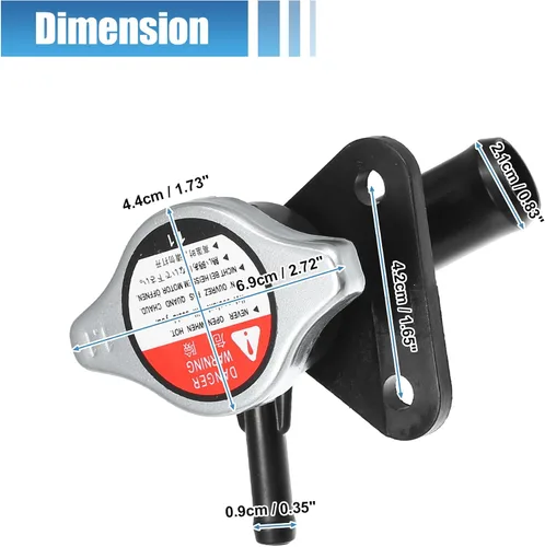 Miniatura 7 de uxcell No.LFB7-15-17YA Cuello de relleno del radiador del motor con tapa completamente sellada para Mazda 5 2.3L L4 2006-2010 Tubo de agua