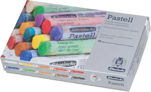 Schmincke - Pasteles, 15 colores, multiusos, surtido básico 77 215 097, juego de cartón con 15 pasteles, pasteles hechos a mano, brillantes,