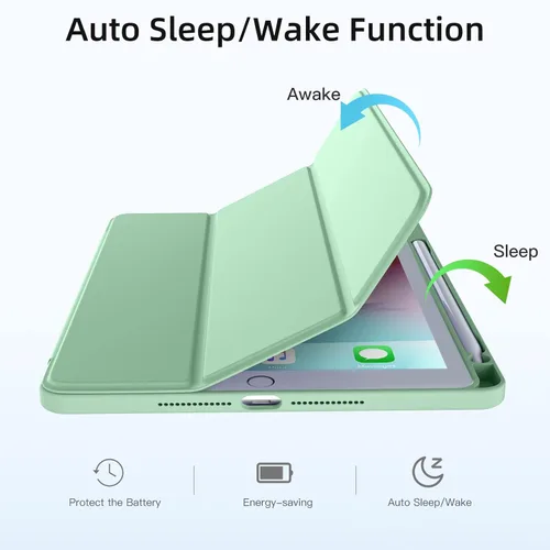Miniatura 5 de Wenlaty Compatible con Funda para iPad de 9ª/8ª/7ª Generación (2021/2020/2019), Funda Protectora de Cuerpo Completo con Soporte para Lápiz, Funda