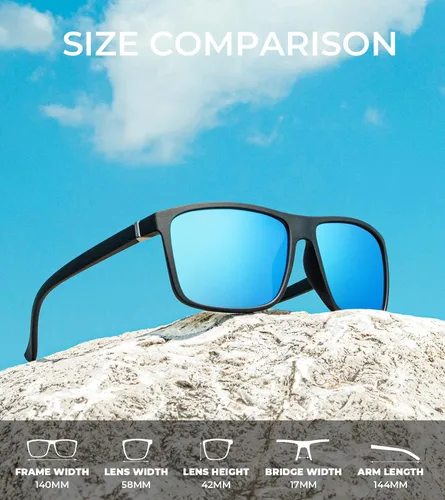 Miniatura 3 de KALIYADI Gafas de sol polarizadas para hombres y mujeres, gafas de sol para hombre con protección UV para conducir, pescar y jugar golf