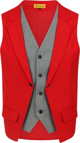 Oliver George Chaleco formal de esmoquin en capas para hombre, chaleco de traje de negocios