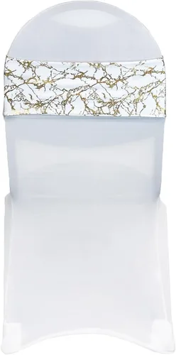 Miniatura 10 de YOUR CHAIR COVERS - Bandas elásticas de elastano para sillas, color negro (paquete de 10), bandas elásticas universales para banquetes, fiestas