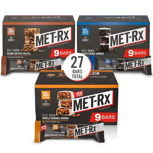 Miniatura 12 de MET-Rx Big 100 barras de proteínas colosales, Blueberry Cobbler, barras de reemplazo de comidas, 4