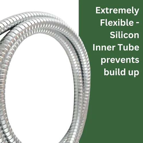 Miniatura 5 de High Sierra® - Manguera de ducha de acero inoxidable sin plomo con tubo interior de silicona resistente a la bio-película. Extremadamente fuerte