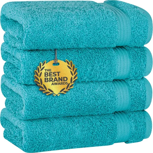 Miniatura 64 de Cotton Paradise - Juego de 4 toallas de mano para baño, 100% algodón turco, toallas suaves y absorbentes para la cara, toallas de mano color gris