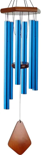 Miniatura 16 de Campanillas de viento para exteriores, campanillas de viento conmemorativas con 6 tubos de metal largos, carillón de viento de condolencia