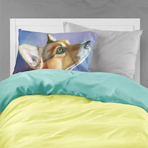Miniatura 2 de Caroline's Treasures 7405PILLOWCASE Corgi Devotion - Funda de almohada de tela estándar, ligera, súper suave, fácil de cuidar, decorativa, funda