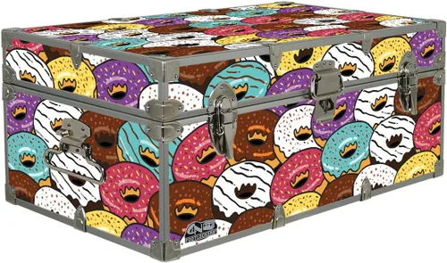 Miniatura 13 de C&N Footlockers Maletero de almacenamiento de diseño, temas de alimentos, 32 x 18 x 13.5 pulgadas, duradero y construido para durar, con cerradura