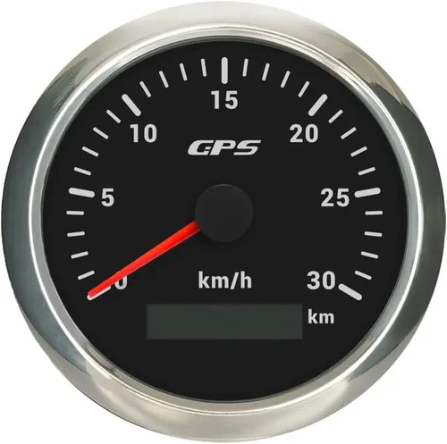 Miniatura 22 de ELING Velocímetro GPS de 3.346 in 0-200 MPH Kit de medidor de velocidad para coche, camión, motocicleta con 7 retroiluminaciones 12 V 24 V