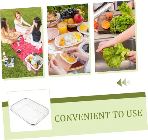 Miniatura 9 de Kichvoe Colador de malla fina Colador de malla de acero inoxidable, colador de frutas y verduras, cesta de fregadero, accesorios de cocina
