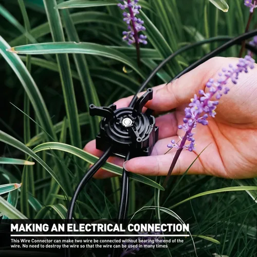 Miniatura 5 de Conector de cable para divisor de cable de bajo voltaje, paquete de 4 conectores de terminales de iluminación de paisaje al aire libre 8150-9801-04