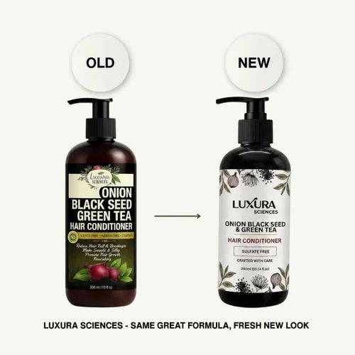 Miniatura 2 de Luxura Sciences Acondicionador de semillas negras de cebolla, añade brillo y volumen al cabello fino y fino, controla el encrespamiento, hidrata