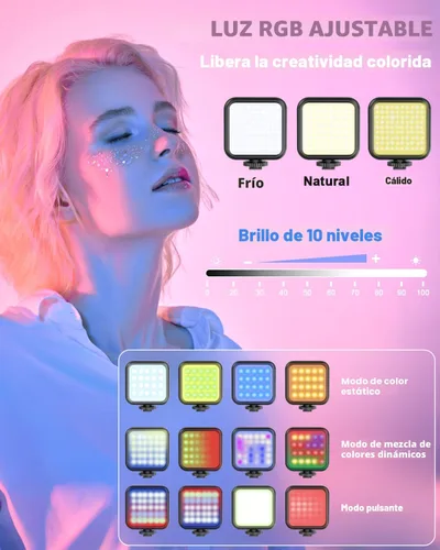 Miniatura 5 de Kit de inicio de YouTube para iPhone/Android, kit de inicio de YouTube con micrófono inalámbrico/trípode de cámara/trípode flexible/luz de relleno