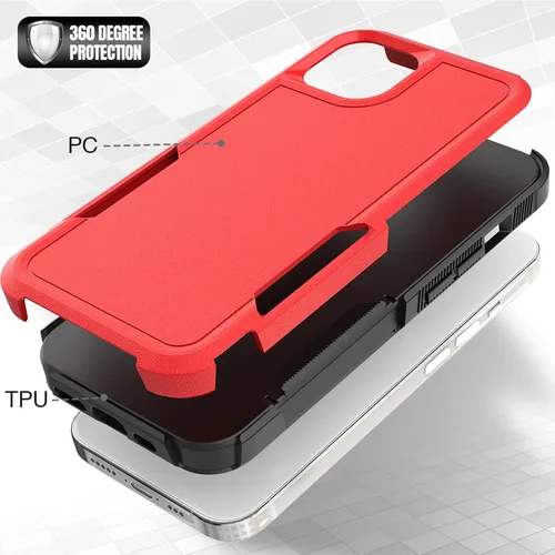 Miniatura 4 de MDCN Funda resistente para teléfono: protección de doble capa, a prueba de golpes, resistente con protector de pantalla, prueba de caídas de grado