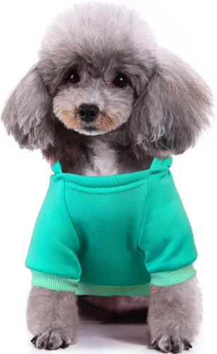 Miniatura 2 de Jecikelon Sudaderas con capucha para perros de invierno con estampado, ropa cálida para perros pequeños, abrigo de chihuahua, ropa para cachorros