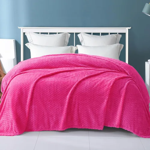 Miniatura 2 de Exclusivo Mezcla Manta de Vellón Tamaño King para Cama, 90x104 Pulgadas Mantas de Franela Jacquard Suaves y Acogedoras, Ligeras Afelpadas Cálidas