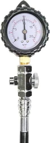 Miniatura 4 de Scuba Choice Manómetro intermedio de 2 pulgadas PSI y válvula de liberación, metal, lee hasta 300 PSI, comprobador de presión regulador rápido