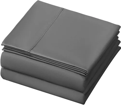 LBRO2M Juego de sábanas de 1000 hilos de 100% algodón, juego de sábanas tamaño Queen de 4 piezas, bolsillo profundo de 16 pulgadas, frescas, cálidas