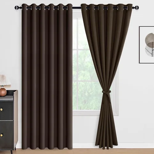 Miniatura 64 de DWCN Cortinas 100% opacas de 84 pulgadas de largo para dormitorio con forro negro, paneles de cortina de ventana de doble capa con aislamiento Azul