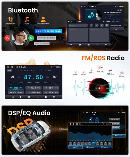 Miniatura 4 de Radio de coche 4Core 2G+64G para Nissan Altima 2008 2009 2010 2011 2012 Carplay, Rimoody Car Stereo con Android Auto Mirror Link 9 pulgadas pantalla