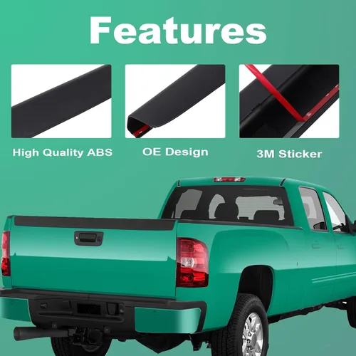Miniatura 4 de SCITOO Tapa de Moldura de Portón Trasero de ABS Compatible con Chevrolet Silverado 1999-2007 y GMC Sierra 99-06, 1 Pieza, Moldura Superior Trasera