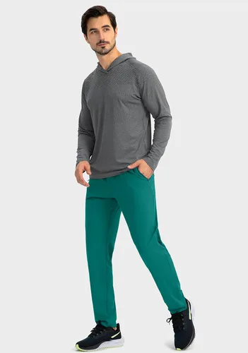 Miniatura 6 de G Gradual Pantalones deportivos para hombre con bolsillos con cremallera, pantalones deportivos cónicos para entrenamiento, correr, correr