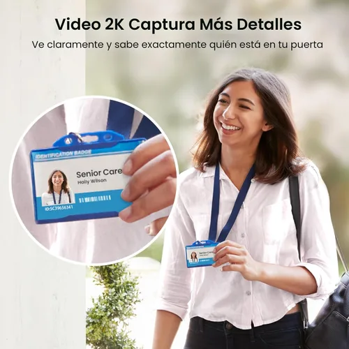 Miniatura 5 de aosu - Timbre de puerta con cámara inalámbrica, vista de arriba a abajo, detección inteligente de paquetes, timbre de video WiFi de 2.4GHz