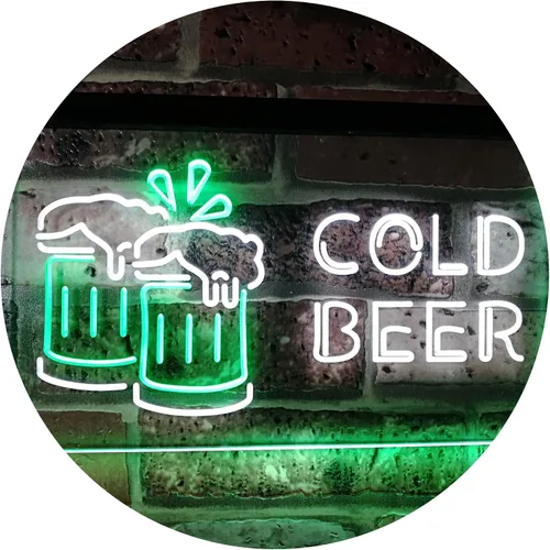 Miniatura 14 de ADVPRO Letrero de neón LED de doble color azul y rojo de 24 x 16 pulgadas st6s64-i2069-br de Cold Beer Bar Pub Club Décor azul y Red