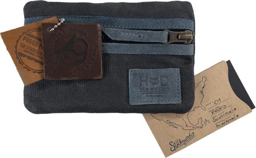 Miniatura 8 de Hide & Drink, Estuche de bolsillo multiherramientas, Bolsa compacta multiusos con cremallera para artículos de diario (EDC), Mini estuche de Negro