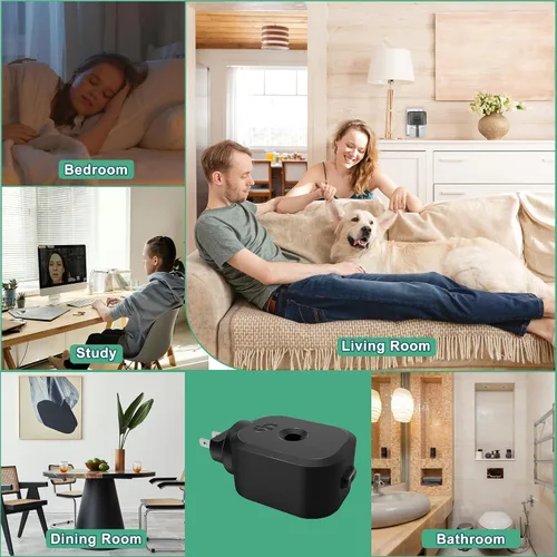 Miniatura 7 de Repelente de mosquitos para uso en interiores, control de aplicación Bluetooth, repelente electrónico de mosquitos, con 2 recambios repelentes