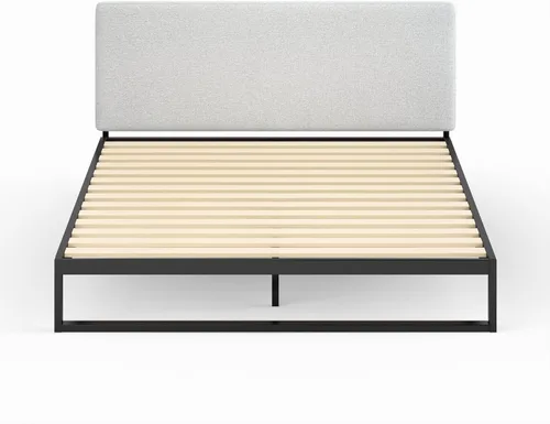 Miniatura 10 de Zinus Parker - Cama de plataforma con patas cónicas, soporte de listones de madera, no necesita somier, fácil montaje, tamaño matrimonial