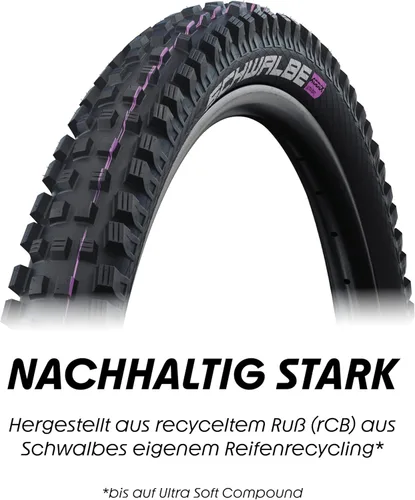 Miniatura 5 de Schwalbe Unisex – Neumático Magic Mary HS447 DH para adultos Nerón