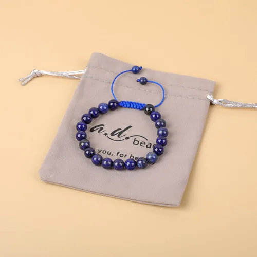 Miniatura 147 de AD Beads Pulseras de piedras preciosas unisex de 0.315 pulgadas (0.315 in), macramé curativo ajustable de 7 a 9 pulgadas Usa esta pulsera