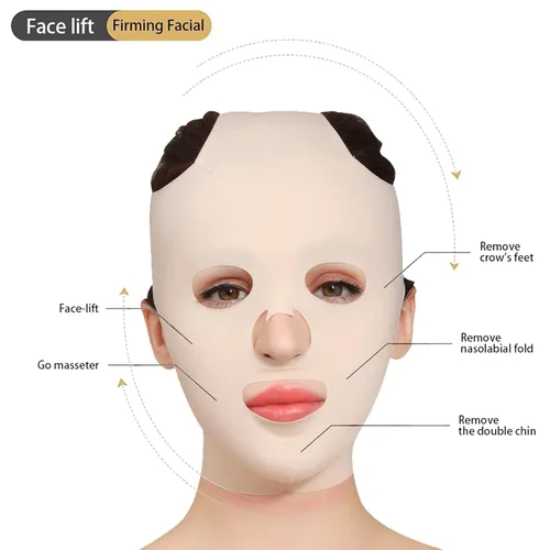 Miniatura 3 de Correa adelgazante facial, máscara adelgazante facial, correa de barbilla tridimensional en forma de V, cinturón adelgazante que elimina la flacidez