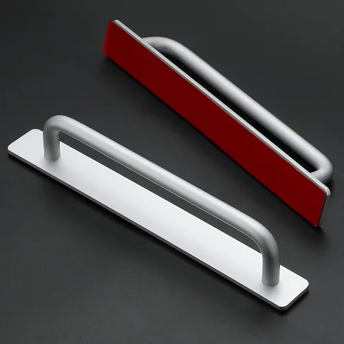 Miniatura 2 de Ravinte Manijas Adhesivas para Gabinete, Tiradores de Cajón Autoadhesivos, Manijas de Puerta de Closet Sin Taladro, Tiradores de Ventana de Plata