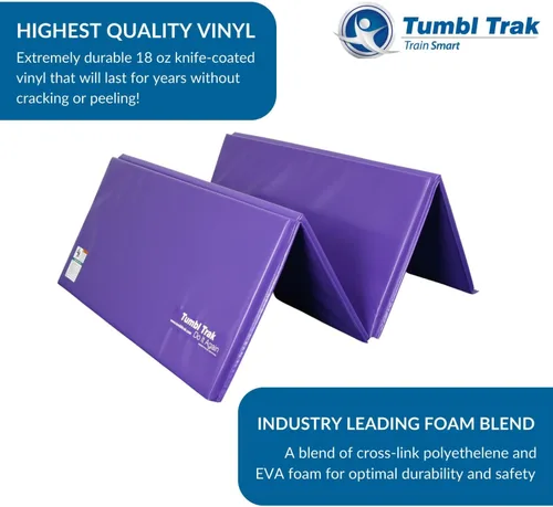 Miniatura 3 de Tumbl Trak Colchoneta plegable para gimnasia Púrpura