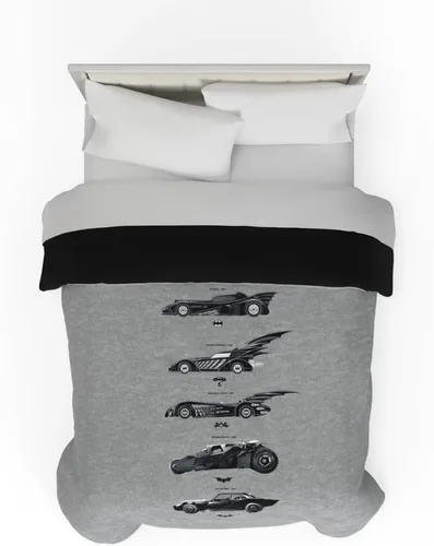 Franco Collectibles Edredón reversible y súper suave de Batman de DC Comics, ropa de cama clásica de microfibra, tamaño reina, (producto con